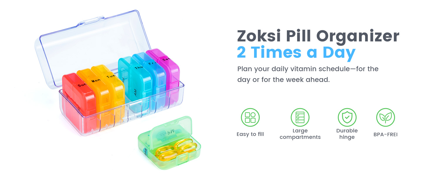 pill organizer 2 times a day