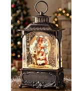 DenicMic Nativity Snow Globe Lantern Christmas Decorations Indoor | Automatic Swirling Glitter Mu...