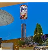 Butterfly Solar Wind Chimes for Outside, Garden Gifts for Women, Solar Lanterns Outdoor Hanging D...