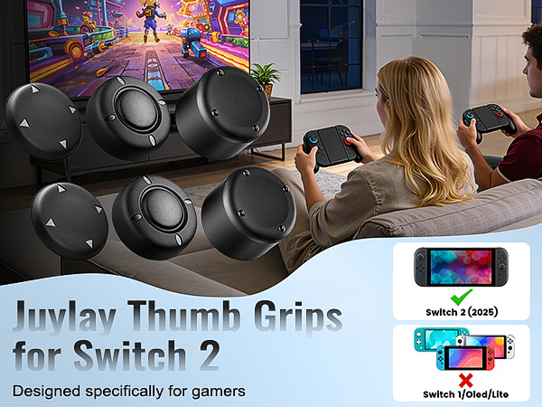 Black Thumb Grips for Switch 2