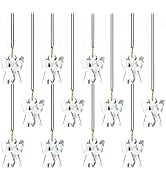 H&D HYALINE & DORA Crystal Angel Prisms Hanging Ornament, 12 Pcs Glass Angel Prisms for Window Ha...
