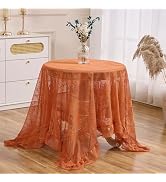 Orange tablecloth