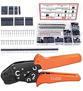 Twidec/Wire Terminal Crimping Pliers 28-18AMG Crimping Tools And 600PCS 2.54mm 1/2/3/4/5/6/7 Pin ...