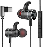 KASOTT USB C in-Ear Wired Earbuds for iPhone, Deep Bass, Dual Audio Drivers, in-Line Mic with Mut...