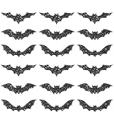 Alynta Halloween Bat Stickers - 600Pcs Black Bat Labels Stickers Holographic Waterproof 1.5 Inch ...