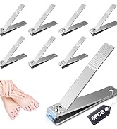 HOFASON 8 Pcs Large Nail Clippers Set for Women Men Easter Basket Stuffers, Stainless Steel Bulk ...