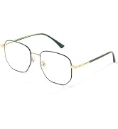 ZanyLen Blue Light Blocking Glasses Woman Trendy Metal Frame Womens Eyeglasses