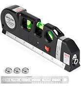 QPEUIM Laser Level Tool, Multipurpose Laser Level Kit Standard Cross Line Laser level Laser Line ...