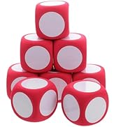 NUOBESTY Giant Foam Dice, 8pcs Jumbo Dice Dry Erase Cubes Blocks Blank Writable Game Boards Large...