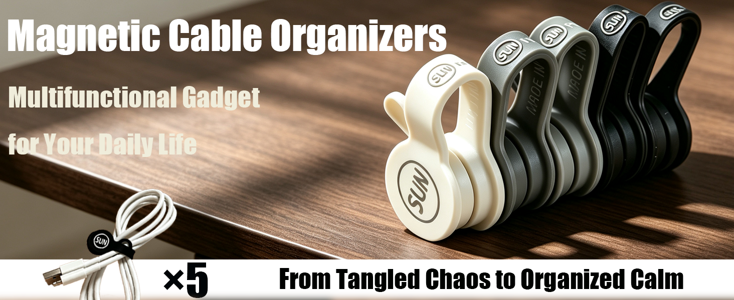cable clips organizer magnetic cord warps