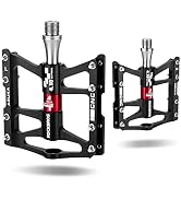 ROCKBROS Advanced 4 Bearings Mountain Bike Pedals Platform Bicycle Flat Alloy Pedals 9/16"