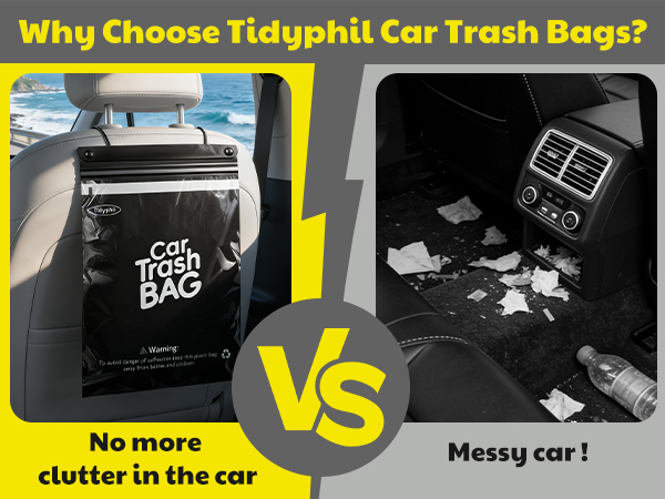 Tidyphil car trash can bags