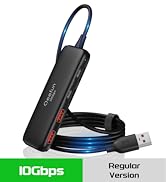 Qeefun 10Gbps USB Hub, 3.2 USB Hub with 2 USB-C and 2 USB-A, USB 3.2 GEN 2 Splitter with Type-C P...