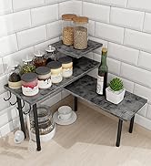 kitchen counter organizer for countertop grey 3 tier