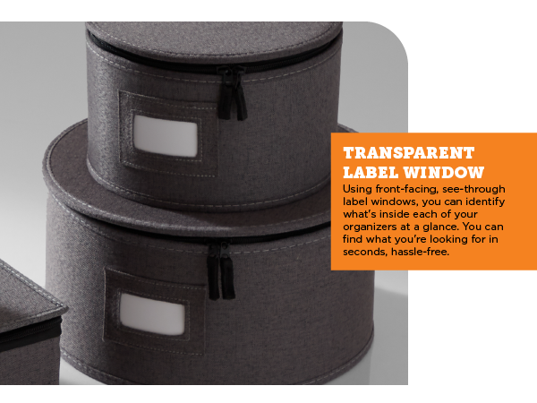StorageLab Storage Containers 5-Piece Hard Shell Storage Cups, Mugs, and Plate Organizer