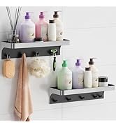 2 Pack Shower Caddy Adhesive, Shower Shelve for Inside Shower, Bathroom Organizers and Storage fo...