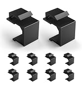VCE UL Listed Keystone Blank Insert for Keystone Wall Plate, Black 10-Pack | UL Listed for Safety...