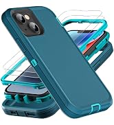 YKHJKLEC for iPhone 13 Case/iPhone 14 Case, Military Grade 3 in 1 Heavy Duty Shockproof/Drop Proo...