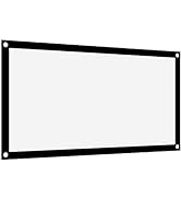 40inch Projection Screen, 16:9 40in Projection Screen Thicken Portable Non Crease Foldable Soft W...