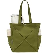 Canvas Large Tote Bag for Women, Shoulder Bag With Side & Inner Pockets, Lightweight Purses Handb...