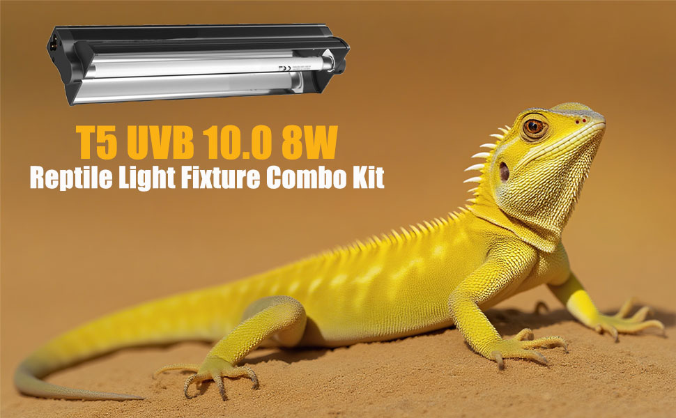 T5 UVB Reptile Light Fixture Combo Kit