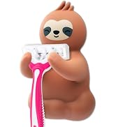 THEBESTU Sloth Adhesive Silicone Razor Holder, Funny Sloth Razor Hooks Gifts for Men Women Sloth ...