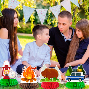 camping birthday party decorations