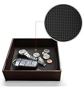 Jack Cube Leather Rubber Finger Scraper Mat Valet Tray Storage Tray Cosmetic Stationery Organizer...