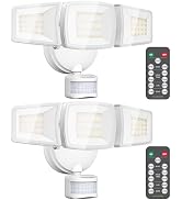 NOVOSTELLA Security Lights Motion Sensor Outdoor, 2Pack LED Flood Lights with Remote, Dusk to Daw...