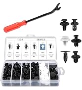 Pniwuno 100 PCS Car Bumper Retainer Clips, 6 Sizes Plastic Rivets Push Fastener Kit with Fastener...