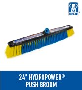 Unger Professional Lock-On 24” Multi-Purpose Push Broom – Professional Grade Outdoor Broom, Dual-...