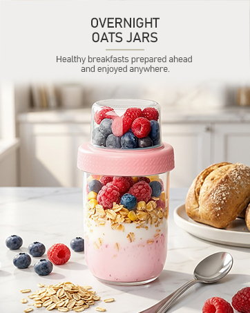 Overnight Oats Containers with Lids
