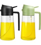 Oil Sprayer for Cooking 16oz,2 in 1 Olive Oil Dispenser and Oil Sprayer - 470ml Olive Bottle Spra...