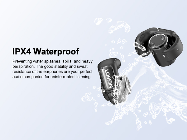 IPX5 waterproof wireless earbuds