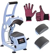 Hat Heat Press Machine, 6.54"x3.84"Curved Heat Plate, Precise Temp/Timer Control, Hat Stretcher, ...