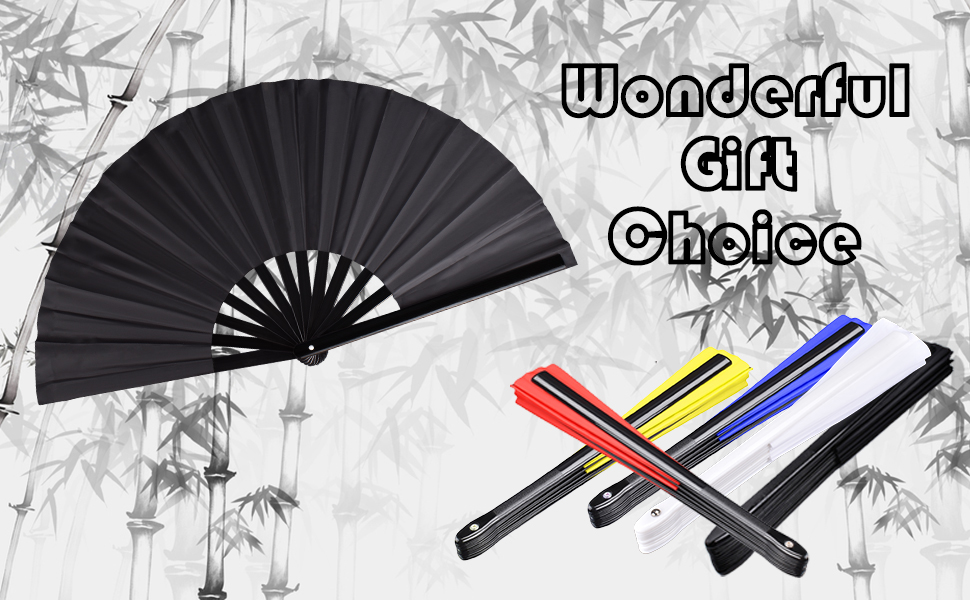 2p bamboo black fan