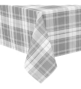 Hiasan Checkered Tablecloth Rectangle 60 x 84 Inch - Waterproof, Wrinkle Resistant and Washable B...