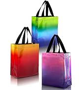 Nush Nush Rise Gradient Gift Bags – Set of 12 Mix Color Reusable Ombre Gift Bags Medium Size - Id...