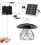 HULPPRE 3000lm Solar Shed Light Indoor Outdoor with Pull String, Daytime or Night,Dusk to Dawn,Cl...