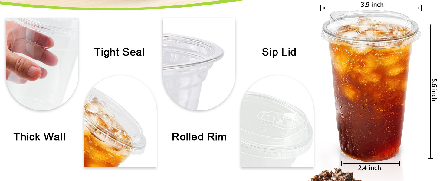 Plastic Cups with Lids