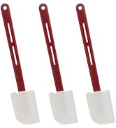 Silicone Rubber Spatula Pack of 3, 10-Inch Commercial Silicone Spatulas, Rubber Baking Spatula Se...
