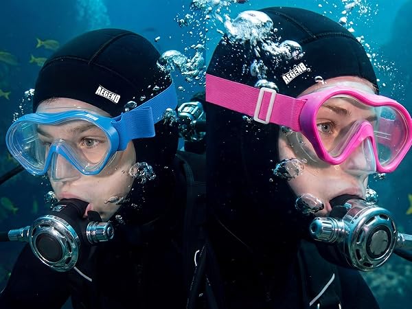 swim goggles with fabric straps