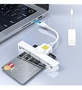 Type C CAC Reader, DOD Military USB C Common Access CAC Card Reader, USB C Smart Card Reader PIV ...