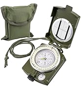 Hiking Compass for Survival with– Waterproof Durable and Pocket-SizedTactical Survival Compass wi...