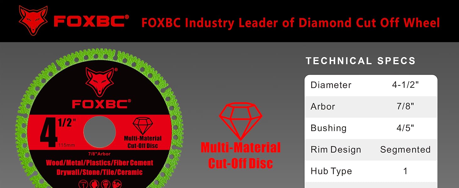 FOXBC indestructible Cut Off Disc