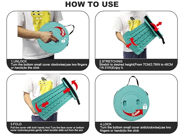 xxl portable stool with cushion