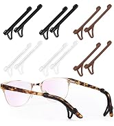 topstart Glass Ear Grips, 6 Pairs Glasses Ear Cushion with hook Anti Slip Silicone Temple Tips Sl...