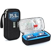 YOUSHARES Insulin & peptide Cooler Travel Case for Pen & Vials, Temperature Display Diabetic Med ...