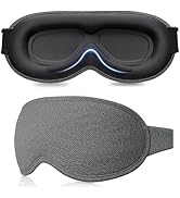 Gritin 100% Blackout Sleep Eye Mask for Women Men,Zero Eye Pressure Sleeping Mask-Ergonomic Desig...