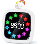 Yunbaoit Digital Visual Timer for Kids, Rechargeable 99-Minute Silent Countdown Timer with 19 Rin...